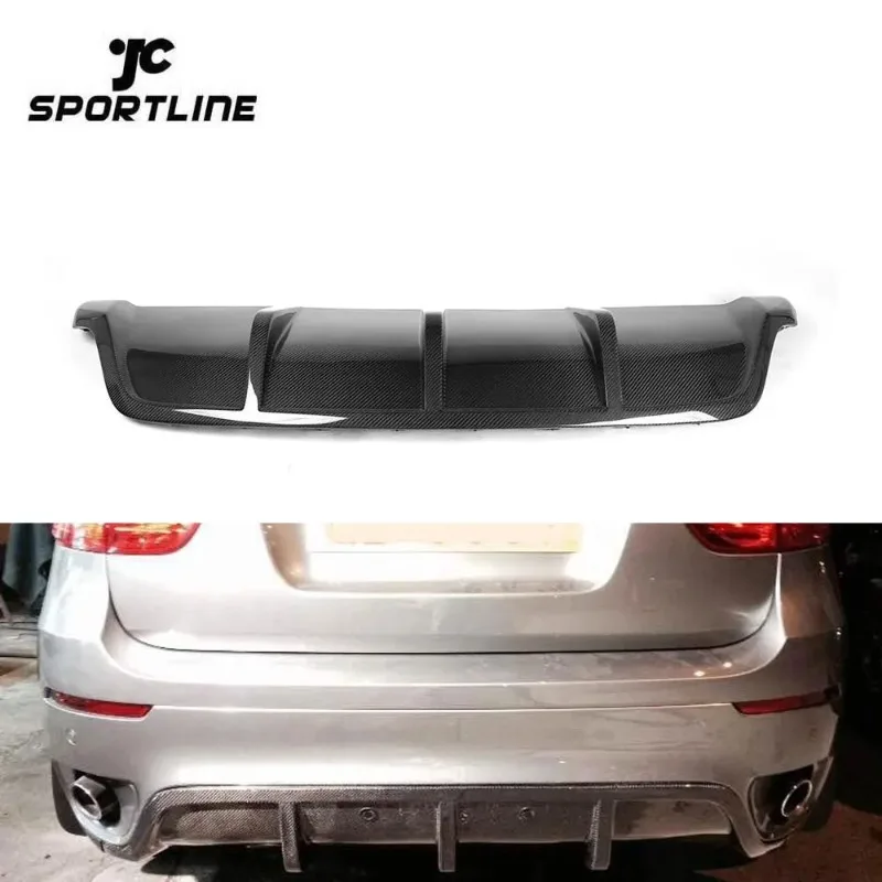

E71 X6 Carbon Fiber Rear Bumper Lip Diffuser for BMW X6 2008-2014
