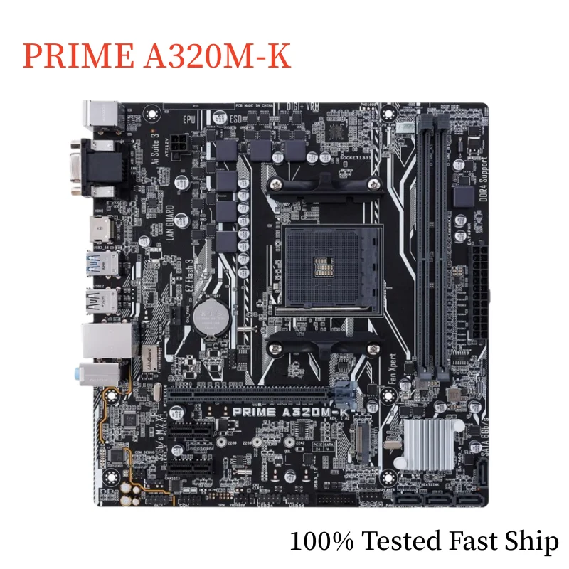 

For ASUS PRIME A320M-K Motherboard A320 32GB Socket AM4 DDR4 Micro ATX Mainboard 100% Tested Fast Ship