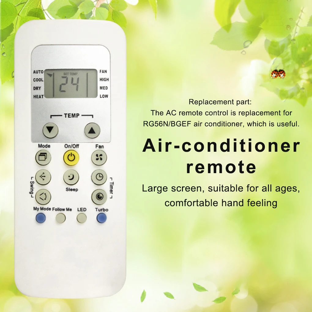 Air Conditioner Remote Control Home AC Controller Modification Maintenance Spare Replacement for Carrier RG56N BGEF