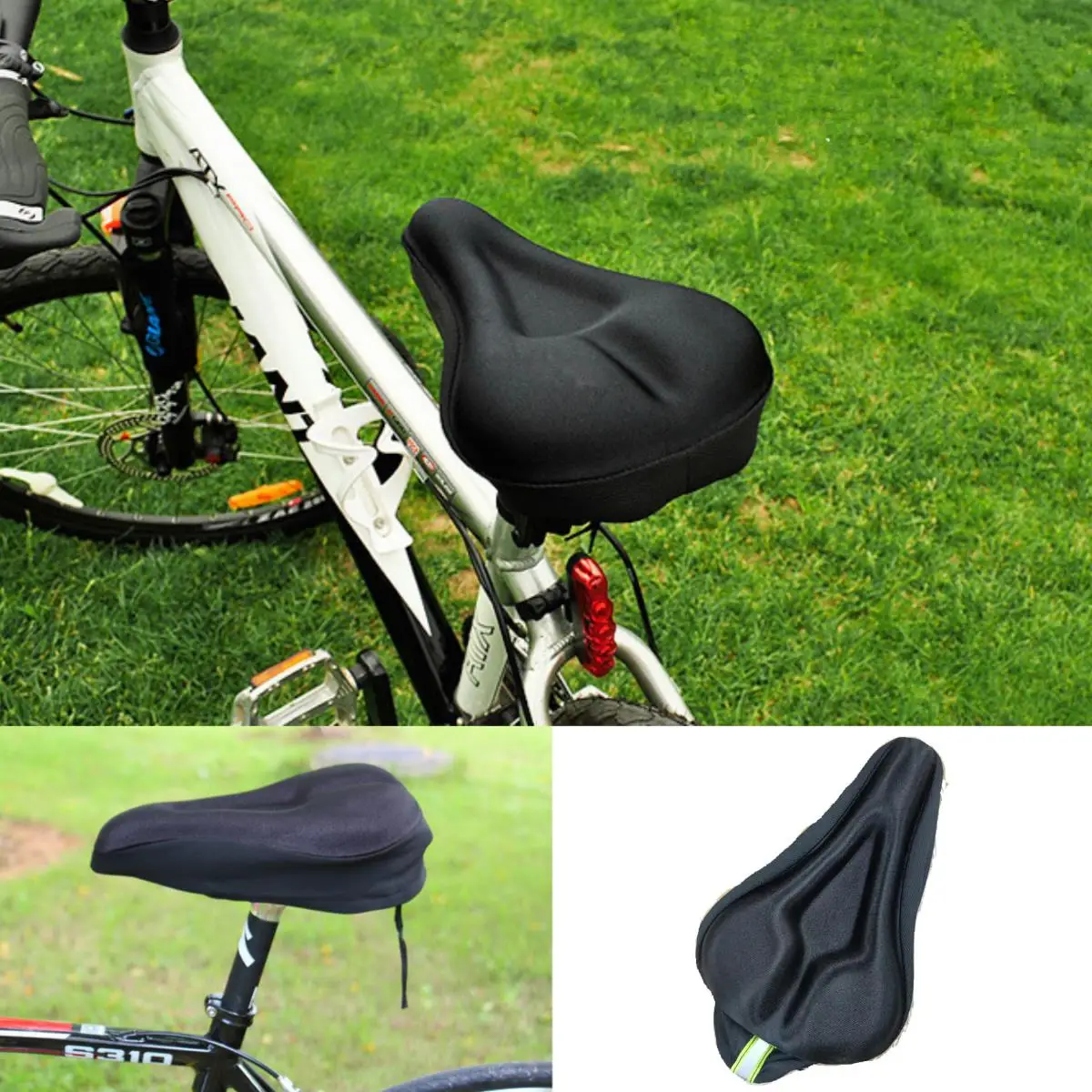 3D Soft Thickened Bicycle Seat Breathable Bicycle Saddle Seat Cover Comfortable Foam Seat Mountain Bike Cycling Pad CushionCover