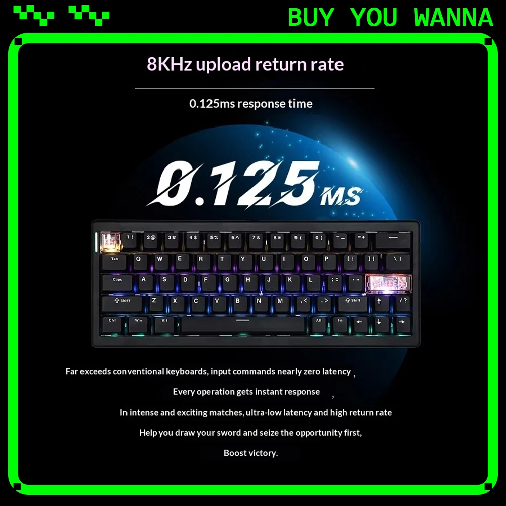 CIDOO C60 Magnetic Keyboard 8Khz RT Accuracy 0.01mm Low Delay RGB Gaming Mechanical Keyboard Gasket Hot Swap Pc Accessories Gift
