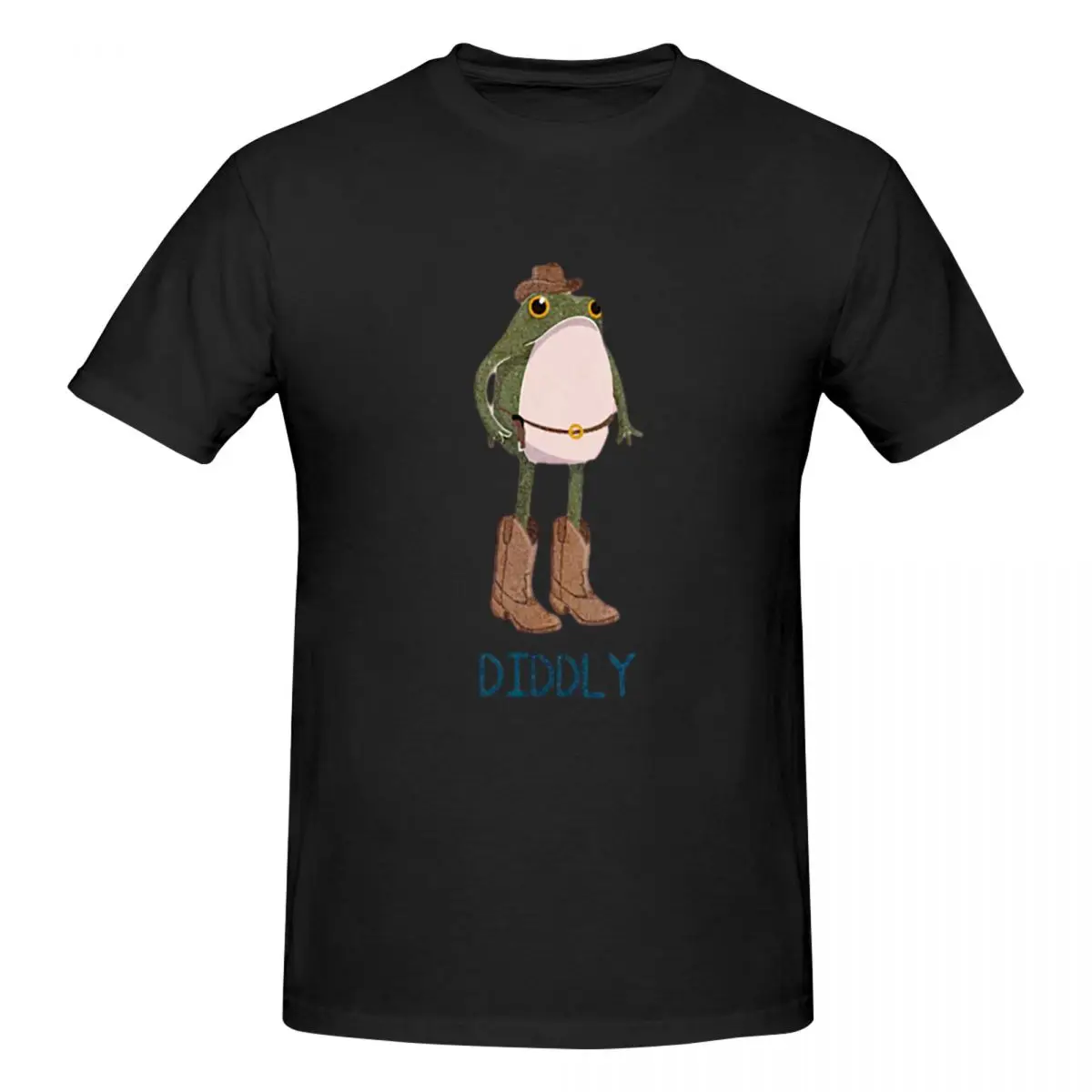 The Only Squat I'm Doin' Is Diddly Frogson Men T-Shirt Classic Oversized T Shirts Men's O-Neck Cotton Tees Short Summer Male