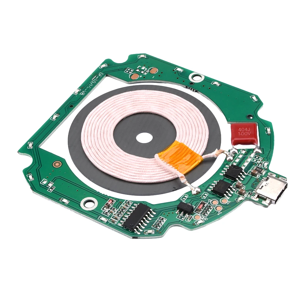 10W 15W High Power Wireless Charger Transmitter Module Type-C Micro USB + Coil QC/PD Standard Fast Charging Circuit Board