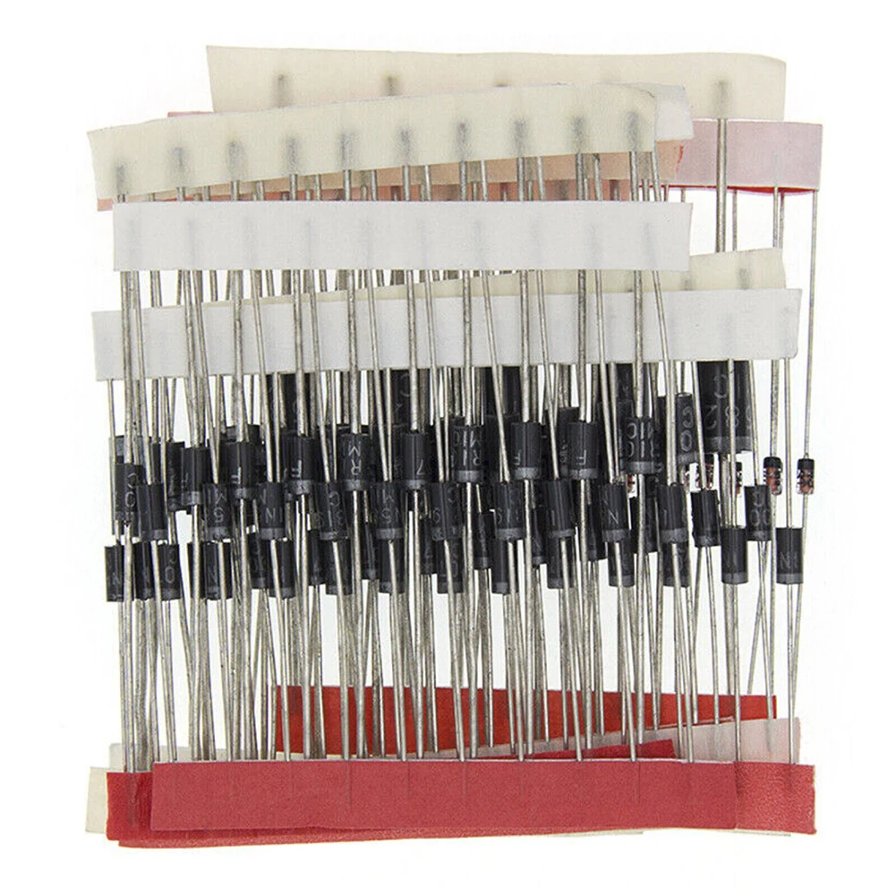 Convenient Rectifier Diode Set for All Your Needs 100Pcs 1N4148 1N4007 1N5819 1N5399 1N5408 1N5822 FR107 FR207