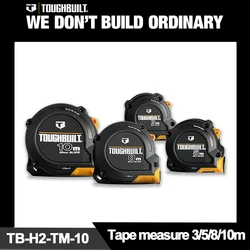 Toughbuilt-高精度スチール巻尺、測定ツール、3 m、5 m、8 m、10m、TB-H2-TM-10シリーズ