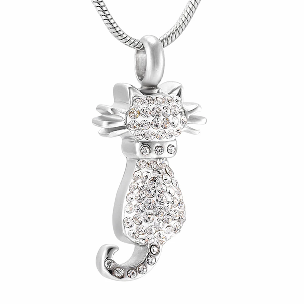 Cremation Necklace - Stainless Steel Ashes Pendant for Human Ash, Memorial Urn Jewelry Keepsake