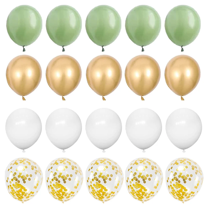 20pcs Rose Gold Confetti Latex Balloons Birthday Party Decorations Adult Kids Girl Boy Baby Shower Wedding Decor Globos Supplies