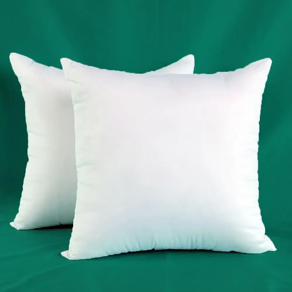 Set of 2 Ultra Plump Cotton Fabric 24 X 24 Inches Throw Pillow Inserts