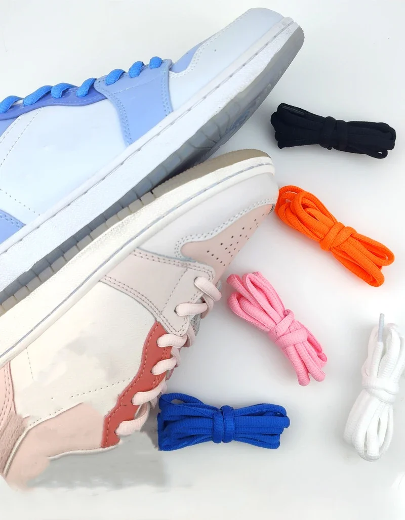 NEUE ovale Schnürsenkel in 20 Farben, hochwertige halbrunde Schnürsenkel für Sneaker und Basketballschuhe, 1 Paar – Detail 2