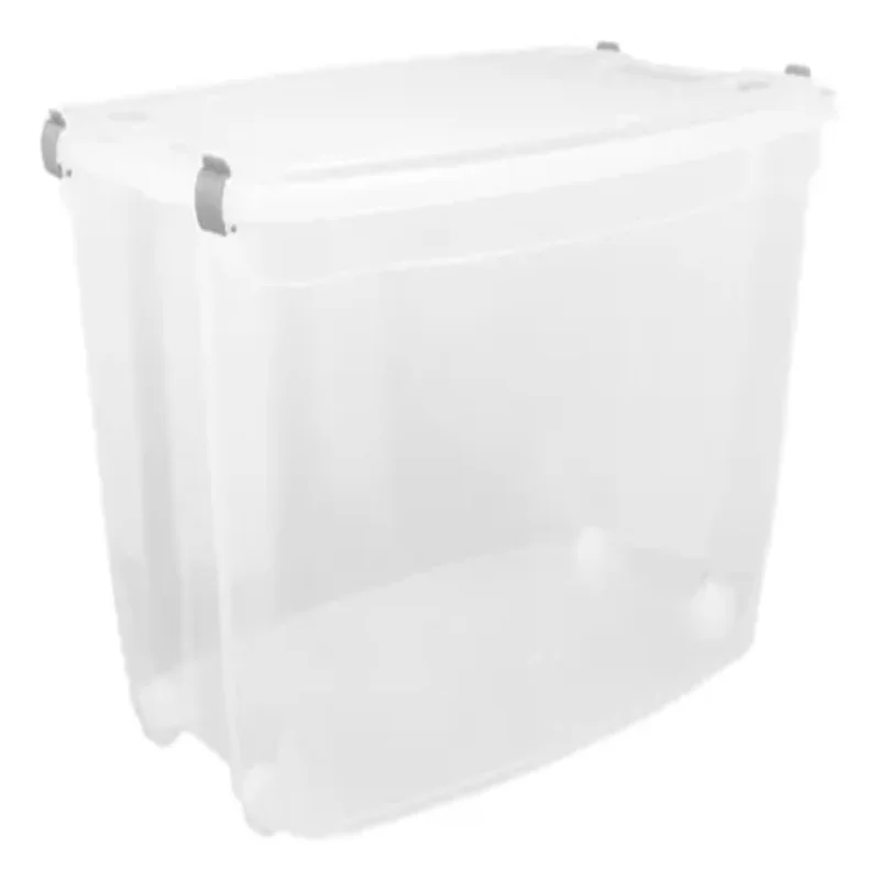 

Multipurpose Organizer Boxes 78 Liters With Wheel Transparent Color Plain Boxes, Boxes and Baskets Decorative Boxes