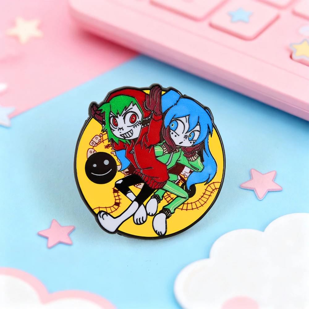 Band-Album-MV-Thema Emaille-Pins mit den Figuren Gumi und der Sängerin, Broschen für Rucksäcke, Hüte, Abzeichen, Accessoires, Fan-Geschenke – Detail 10