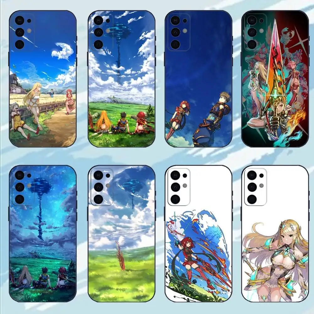 Funda de teléfono Game X-Xenoblade Chronicles 2 para Samsung S25, S24, S23, S22, S21, S20, Plus, carcasa negra suave