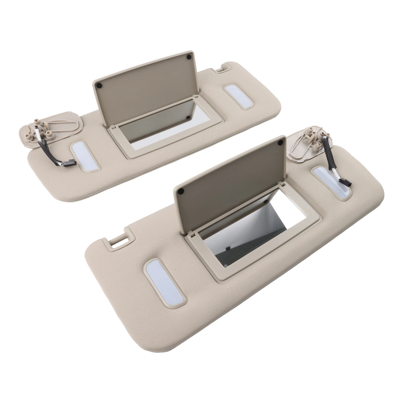 Left Driver & Right Passenger Sun Visor Replaces 22850306 22850310 For 2007-14 Chevy Suburban 1500 2500 GMC Sierra 1500 Cadillac 3