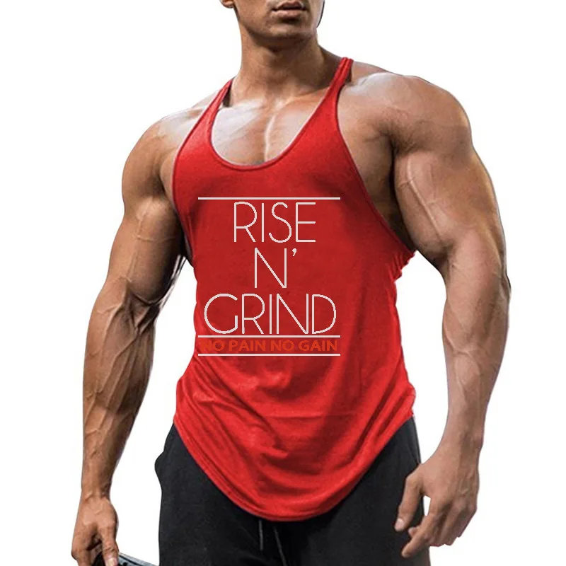 Summer Mens Cotton Vests Low Scoop Neck Y-Back Racerback Gym Bodybuilding Muscle Workouts Fitness Tanks Tops Stretching Clothing
