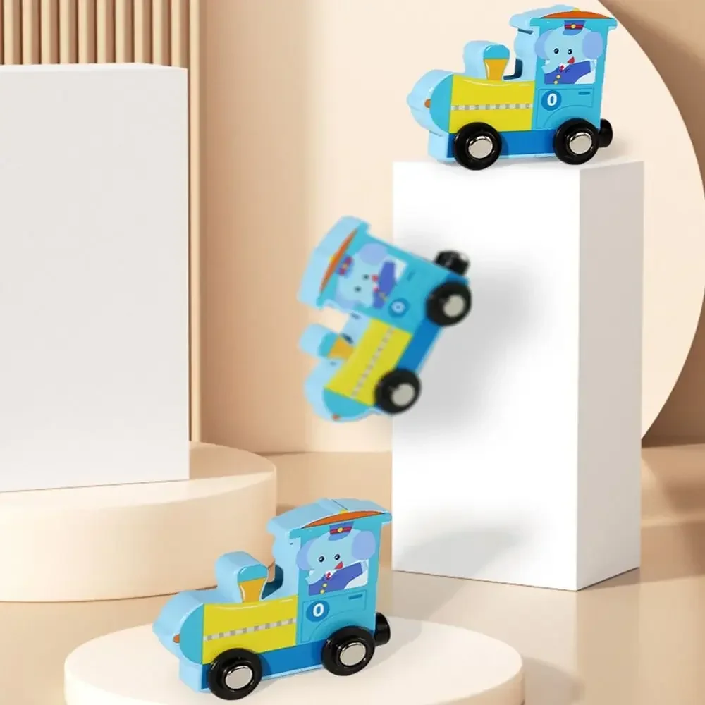 Jouets de Train à chiffres magnétiques colorés, blocs de construction éducatifs en bois, fruits et animaux, numéro dinosaure, Cognition Montessori