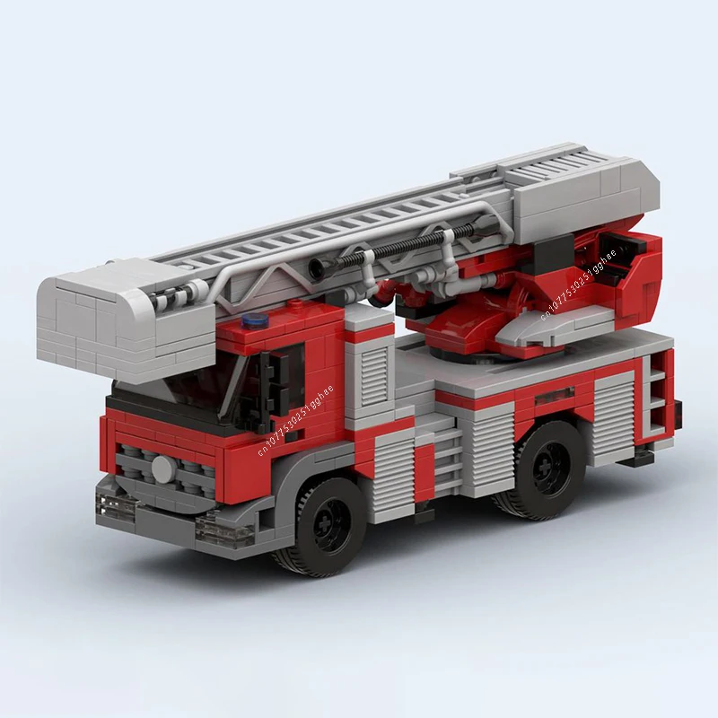 City Vehicle Multifunctional Fire Elevator Truck MOC Building Blocks Model Bricks Sets Assemble Display Children's Toys Gifts