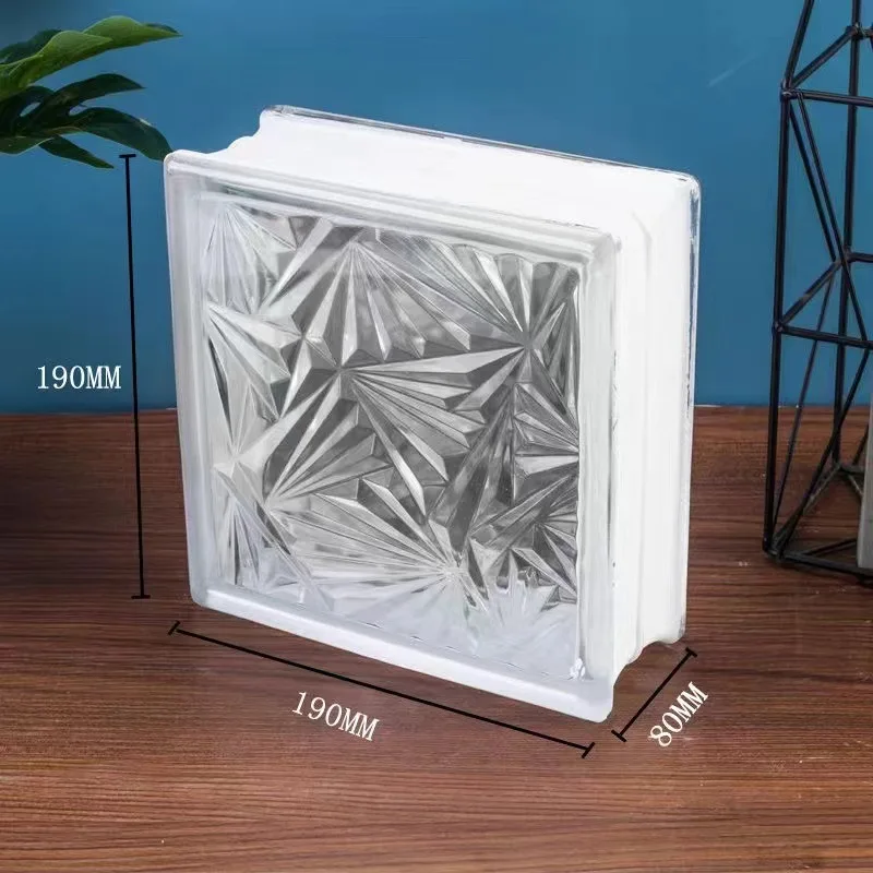 Ultra White Hollow Glass Brick Ice Crystal Crystal Brick Bathroom Partition Internet Celebrity Color Background Wall Screen