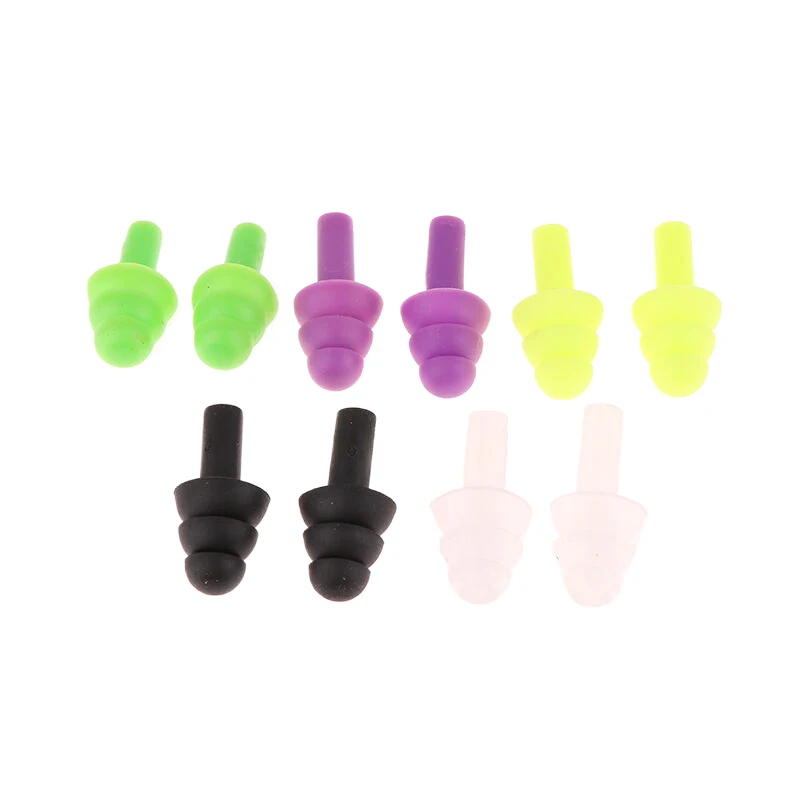 

5 Pairs Soft Anti-Noise Ear Plug Waterproof Swimming Silicone Swim Earplugs For Adult Children Swimmers Diving