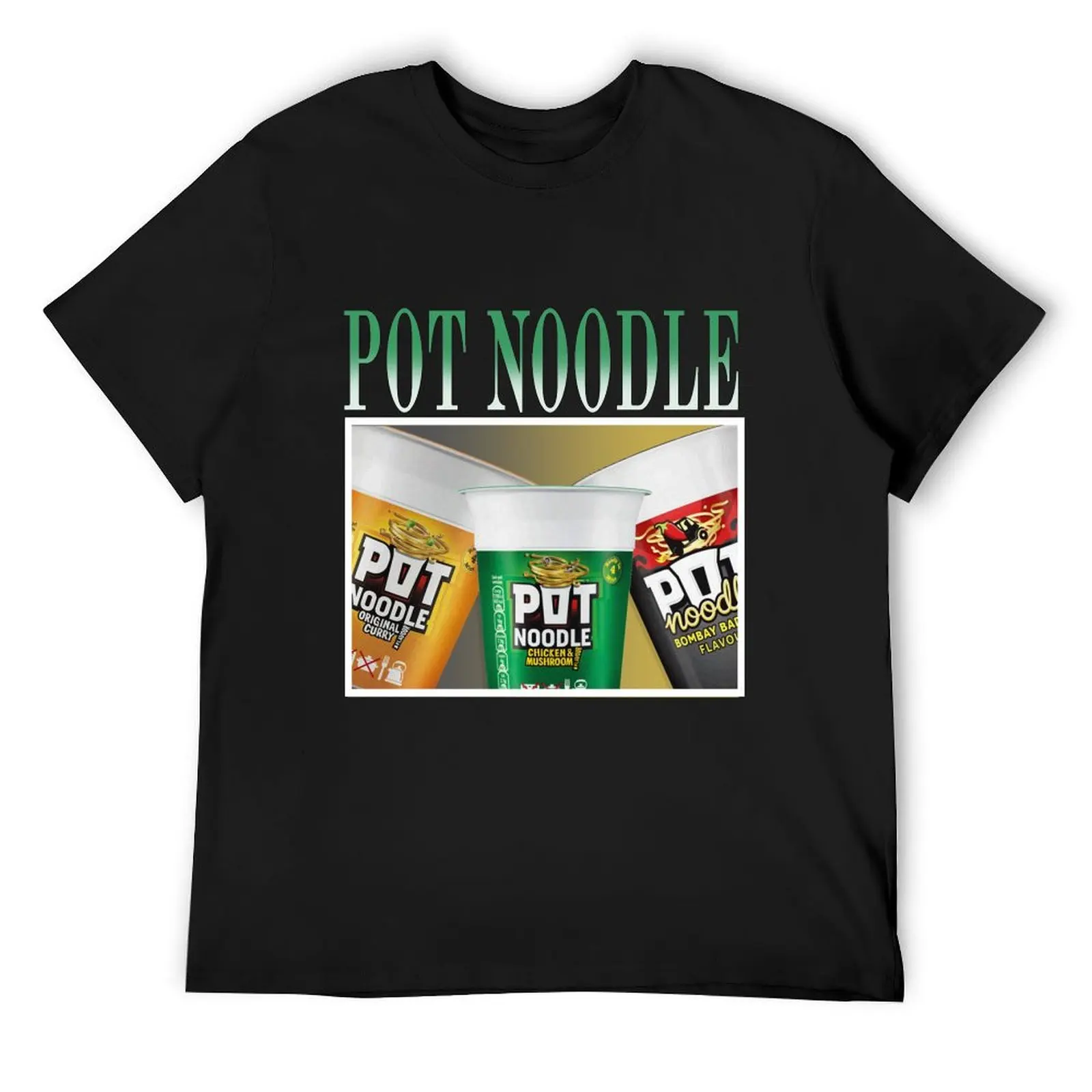 

Pot noodle vintage 90s T-Shirt for a boy shirts graphic Luxury man sweat plain black t shirts men