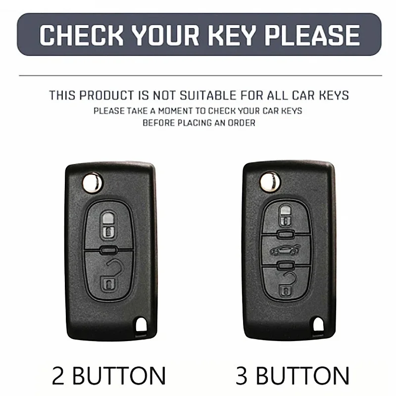 Leather TPU Car Remote Key Case Cover Shell For Peugeot 107 207 307 308 407 607 3008 5008 For Citroen Xsara Picasso C5 C6 C8