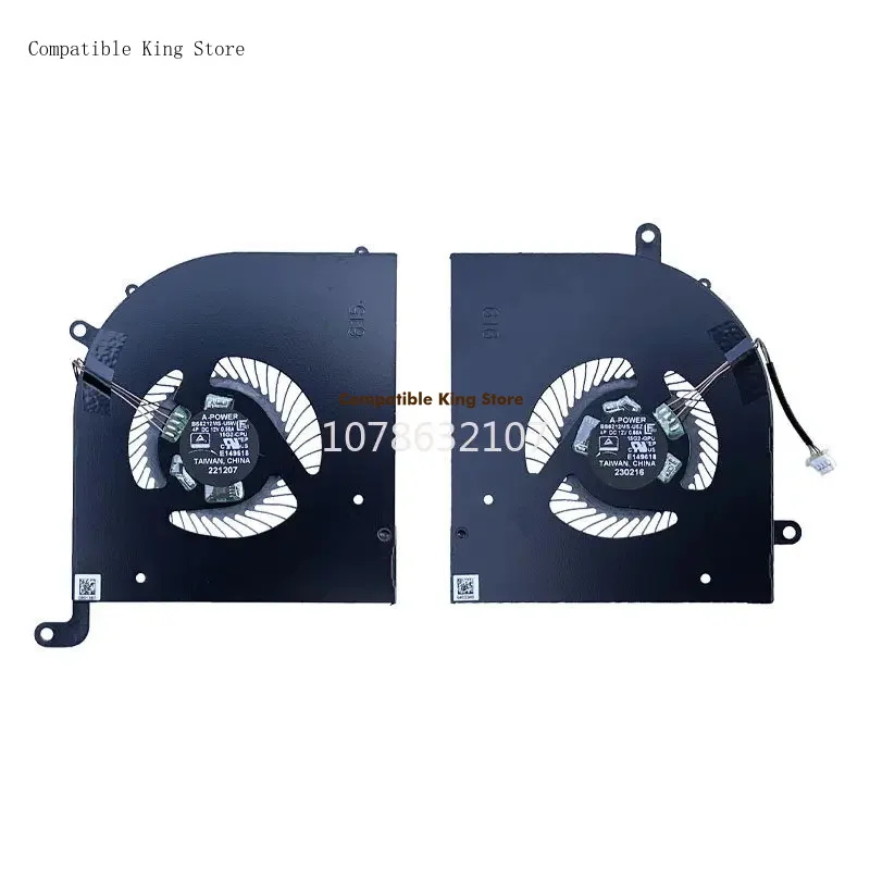 L+New Original Laptop CPU+GPU Cooling Fan for MSI MS-15G2 MS-15G1 Creator Z16 HX Studio BS6212MS-U5W/U5Z FAN