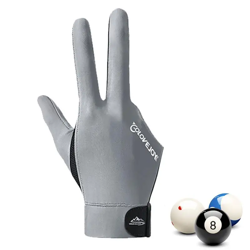 Billiard Three Finger Gloves Elasticity Snooker Billiards 8 Balls 9balls Gloves Billiard Amateur Training Gloves Accessories