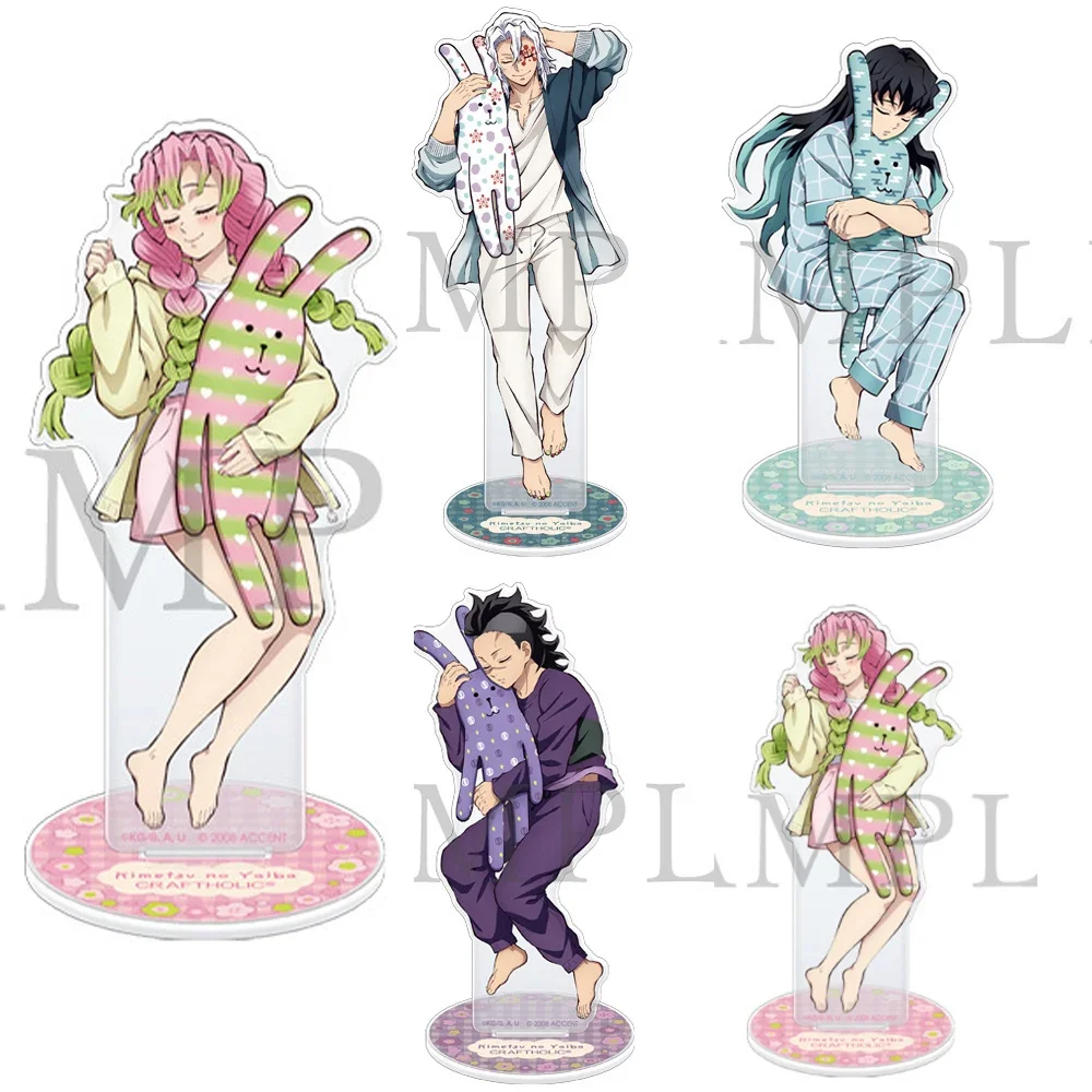 كامادو تانجيرو Nezuko Agatsuma Zenitsu Rengoku تأثيري الاكريليك الشكل النوم حامل عمل نموذج قوس الديكور لعبة هدية #1