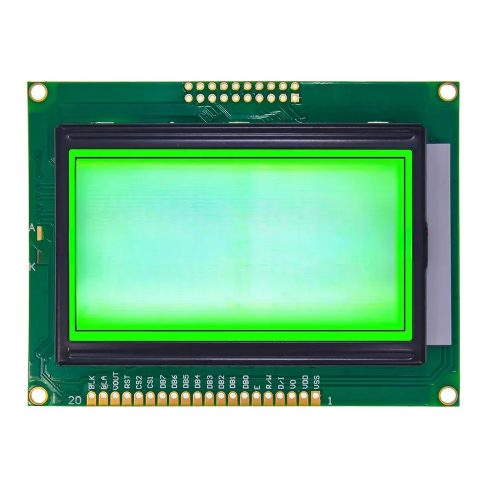 12864A Graphic LCD Screen 128x64 Dots For Stn Yellow Green Blue Gray Display Module For Industrial Control Instrument Meter