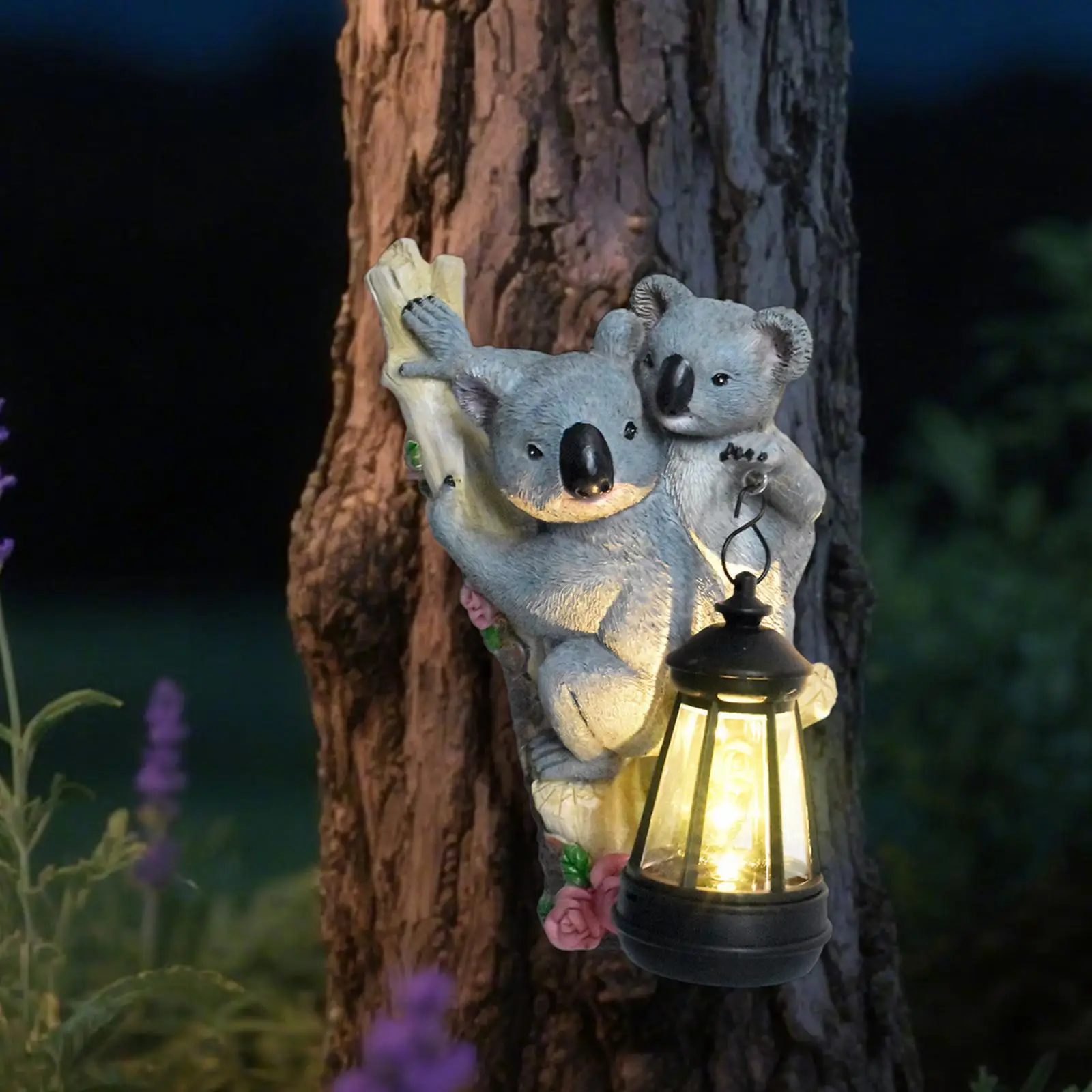 

Solar Garden Statue Lawn Ornament Adorable Craft Weatherproof Lantern Outdoor