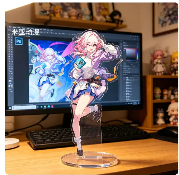 Anime Honkai：Star Rail March 7th Silver Wolf 10cm Acrylic Stand Figure Model Plate Cosplay Collection Desktop Decor Gifts MM