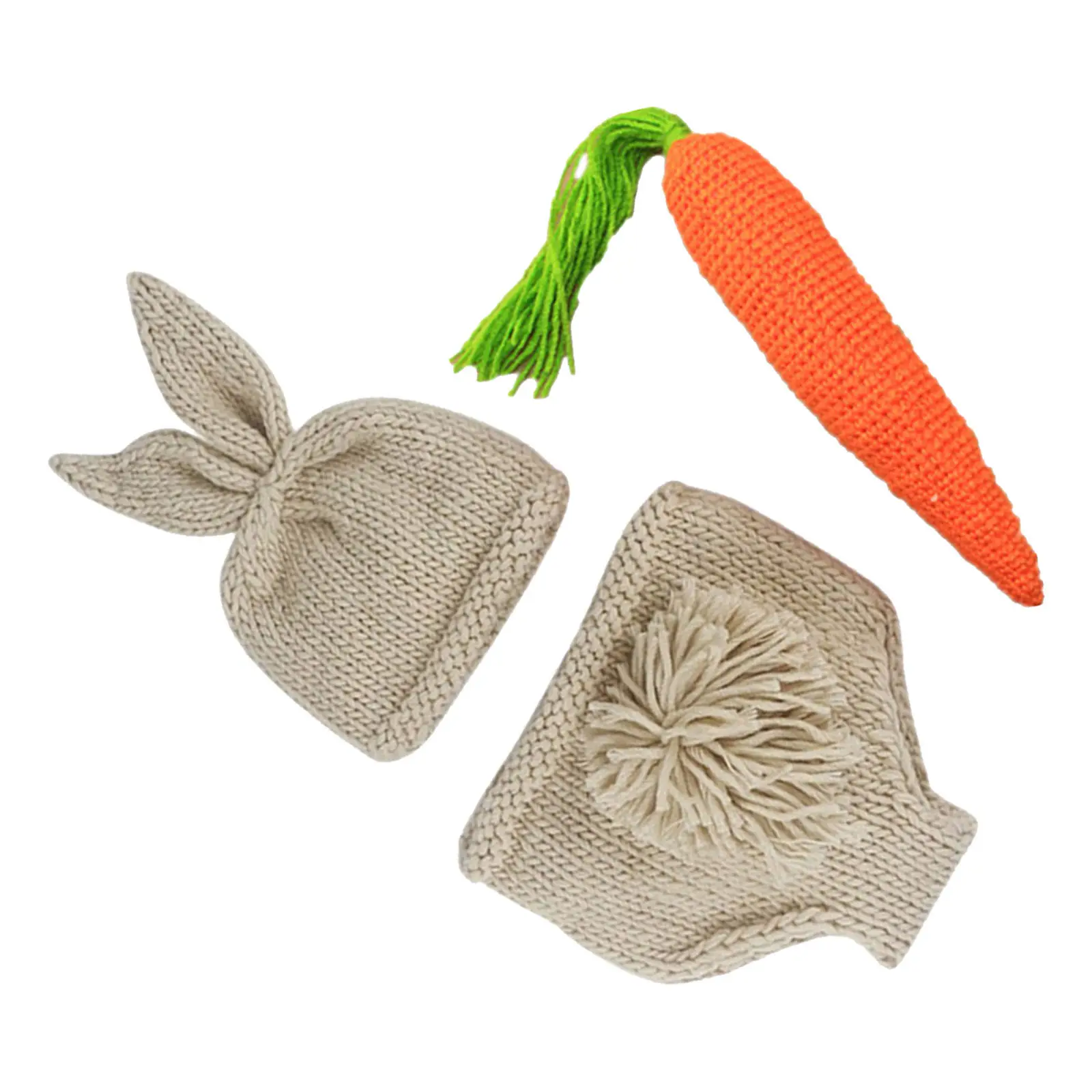 1Set Baby Photography Outfits Comfortable Woolen Knit Newborn Costume for Birthday Party Photos Baby Photography Outfits