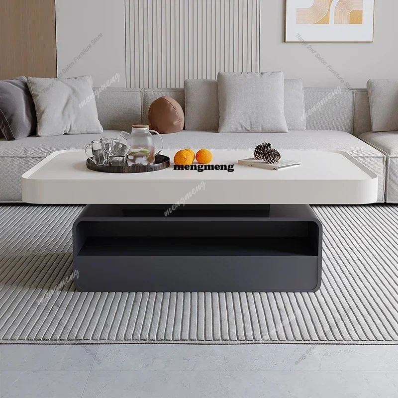 

R Modern Cream Style Coffee Tables Nordic Luxury Living Room Center Coffee Tables Low Sofa Side Home Furniture Couchtisch