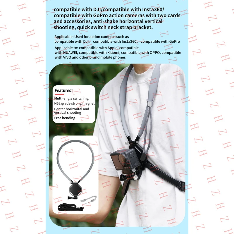 

P+ Magnetic Quick-Release Lanyard Mount for DJI ACTION 5/4/3 for Mobile Phones【Wholesale private message sellers】