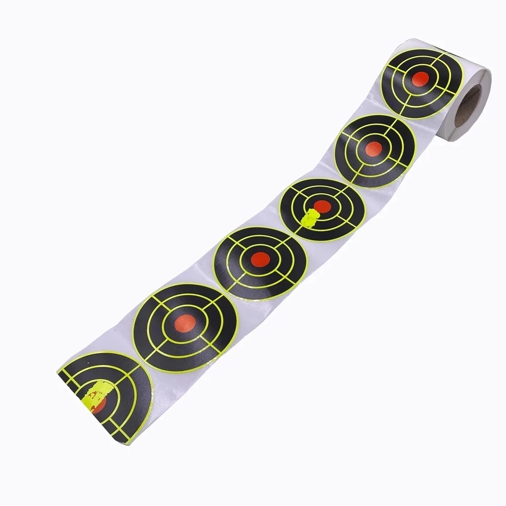 Airsoft Targets 100/200/250pcs Target Roll 7.6cm Adhesive Shooting Target Stickers Splatter Targets Stickers Range Targets