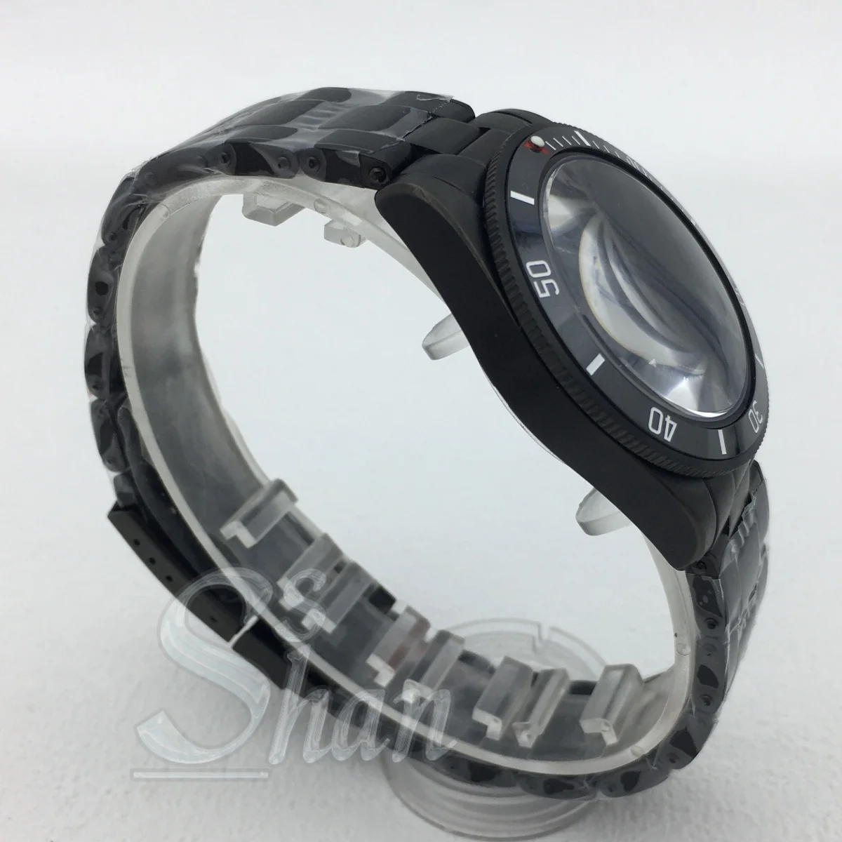 Черный корпус диаметром 39 мм, сапфировое стекло и безель подходит для браслета из нержавеющей стали с механизмом NH34 NH35 NH36 ETA2824 PT5000.