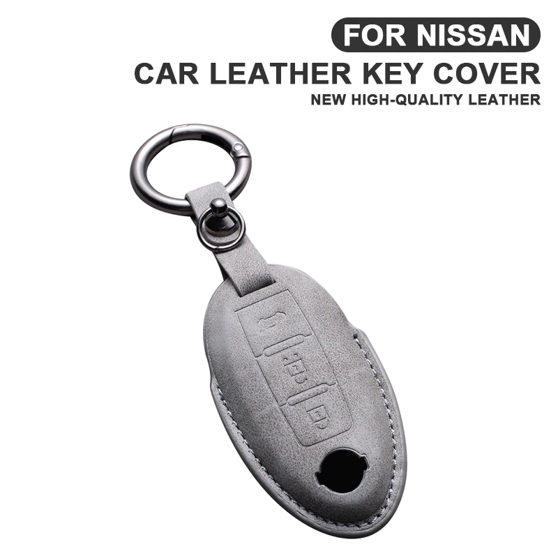 

Leather Car Key Case Cover For Nissan Versa Maxima Altima Rogue Armada Sentra Murano For Infiniti FX35 QX60 Tiida Qashqai J11