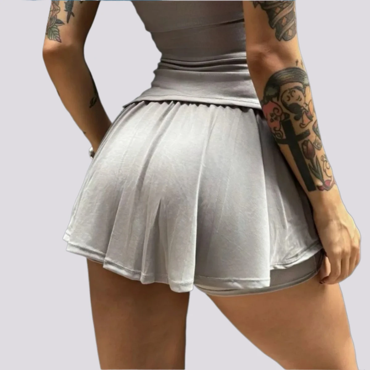 

Ультра-мягкая плиссированная юбка с высокой талией, быстросохнущая, быстросохнущая, для занятий студийной в улицу, для занятий йогой, бегом и тренировками для женщин