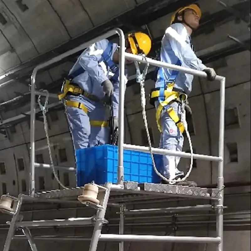 Op Maat Gemaakt Mobiel Multifunctioneel Kabelonderhoudsplatform Voor Spoorrails Van 1 Aluminium Spoorsteiger