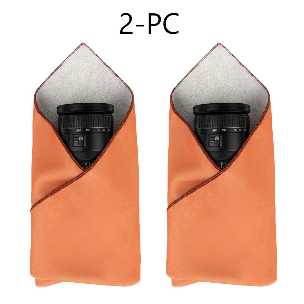 

2-PC Reusable Self-Adhesive Camera Case Soft Plush Anti-Scratch Photography Equipment Cosmetics Magic Storage Cloth Foldable