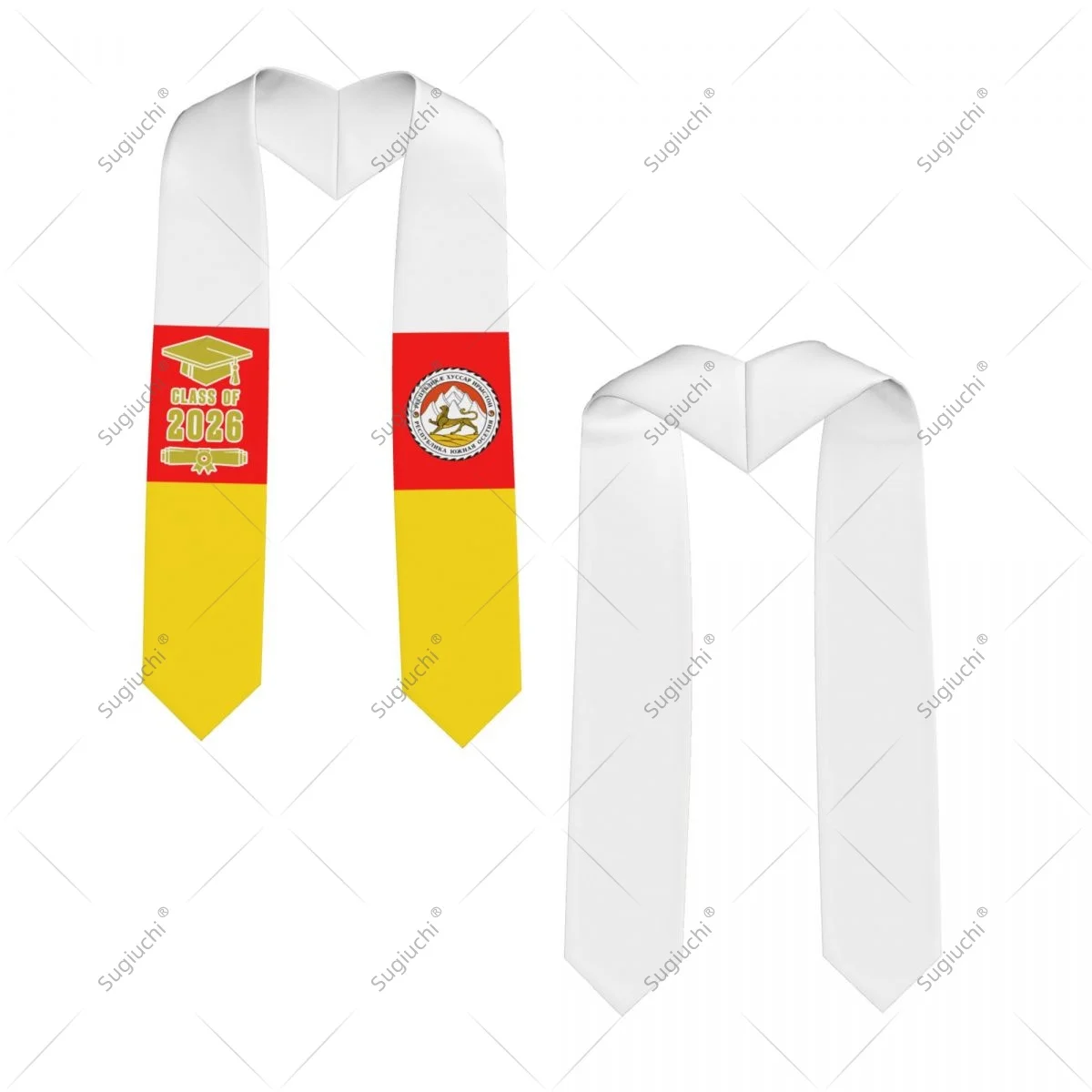 

South Ossetia Flag Class Of 2026 Graduation Stole Sash Scarf For International Students Proud Ceremony Adult Unisex