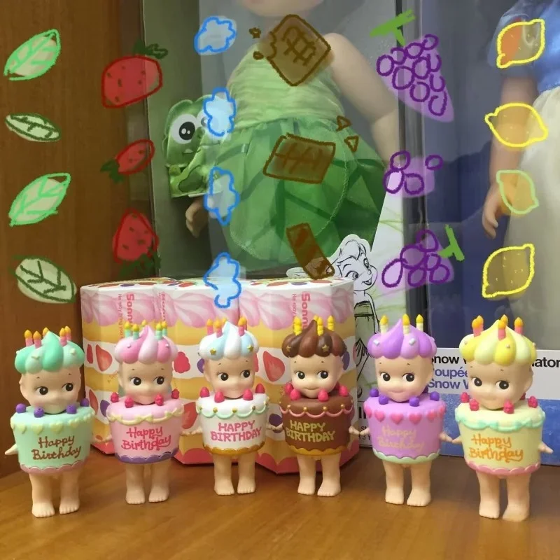 

Sonny Angel Mini Figure Blind Box Birthday Cake Series Angel Rabbit Surprise Toy Cute Collectible Doll Lucky Mascot Gift for