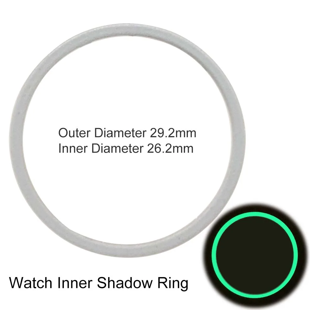 

Watch Inner Shadow Ring Green Luminous Watch Bezel Repair Part Outer Diameter 29.2MM Inner Diameter 26.2MM Inner Shadow Circle