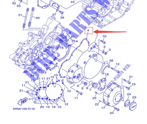 Motorcycle Engine Clutch Cover Gasket For Yamaha XV1600 ROAD STAR 1999-2007 XV1700 2003-2015 5VN-15451-00