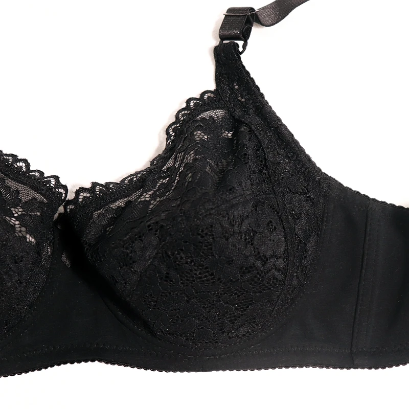 Beauwear Ultra Thin Unlined Bralette For Women Plus Size Lace bras With Frame Full Cup Minimizer Bras 85D 90D 95D 100D 105D 110D