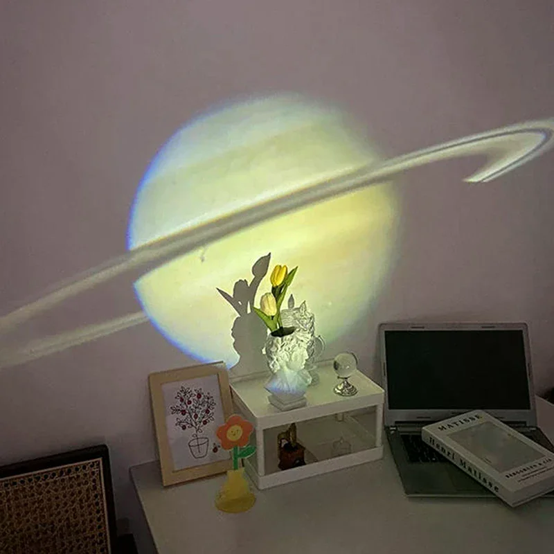 Earth Moon Projection Lamp Star Projector Planet Projector Background Atmosphere Led Night Light For Kids Bedroom Wall Decor