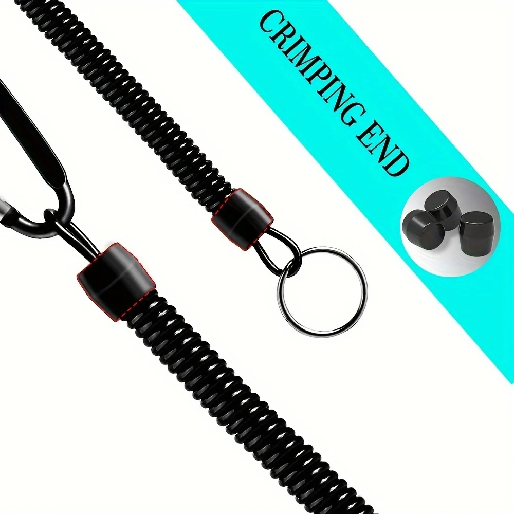 Tactical Retractable Spring Elastic Rope Security Gear Tool Hiking Camping Anti-lost Phone Keychain Fishing Lanyards Outdoor
