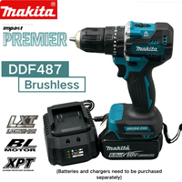 Makita DDF487 Rechargeable Cordless Electric Drill Brushless Electric Impact Screwdriver Power Tools 18V Battery Decoration Team
