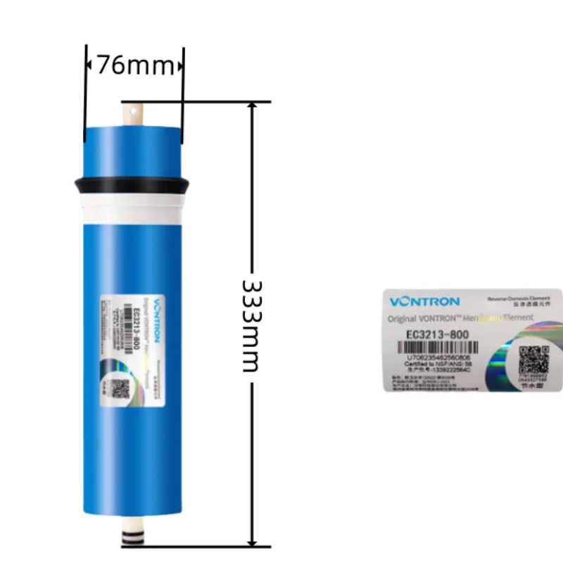 Original NSF vontron 800 gpd reverse osmosis filter Reverse Osmosis ULP 3213-800G RO Membrane kitchen water purifier parts