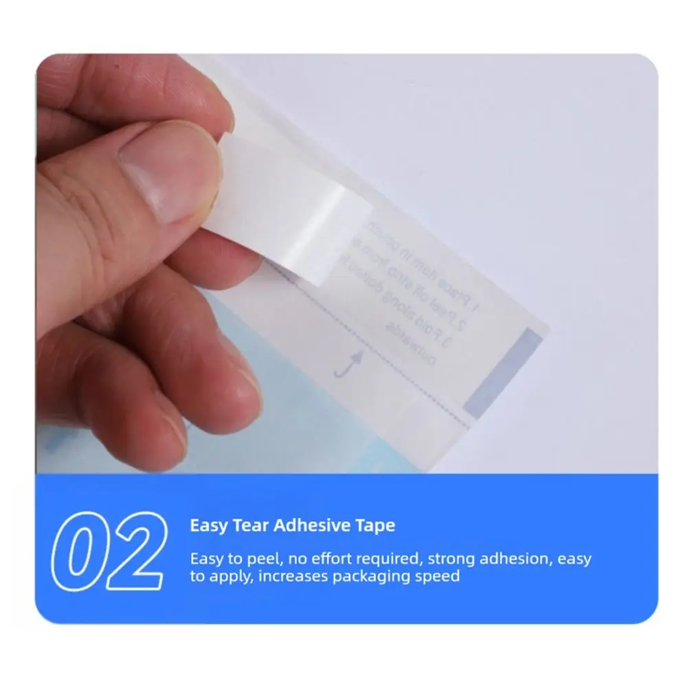 200pcs Disposable Self-sealing Bag Puncture Resistant Self-sealing Design Disinfection Pouch Multi-size Storage Bag Oral Cavity
