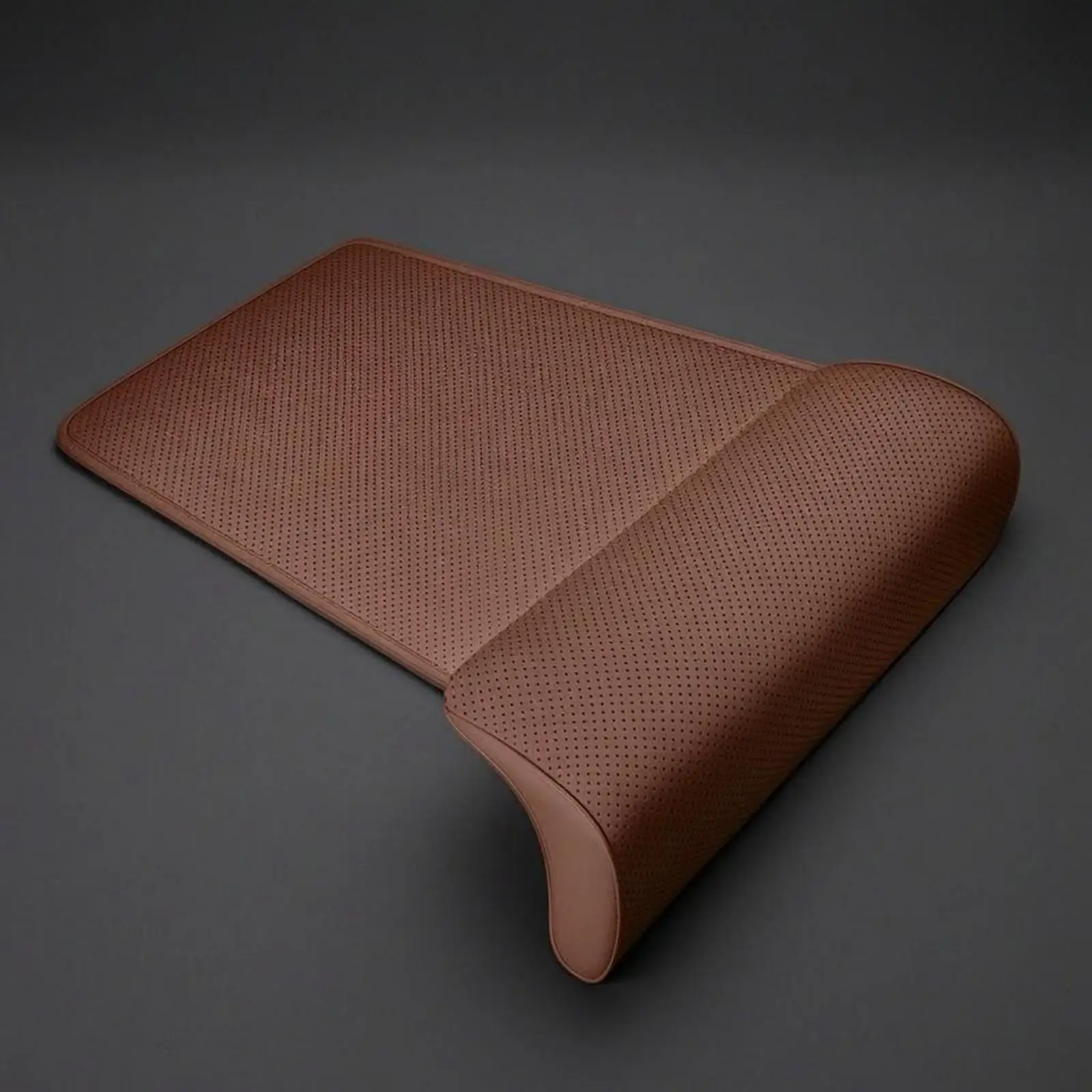 Car Seat Leg Rest Cushion Non-Slip Base Snap-on Car Seat Leg Rest Under-Thigh Support Cushion Perforated Leather-Like
